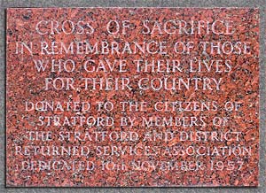 Cross of Sacrifice Stone