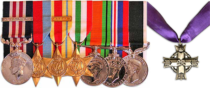 Wilson Penman's replica set of medals